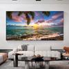 Sea View Beach Scenery Coconut Tree Image Tropical Palm Plant Wall Art Poster Canvas Painting Modern Home Bedroom Decoration