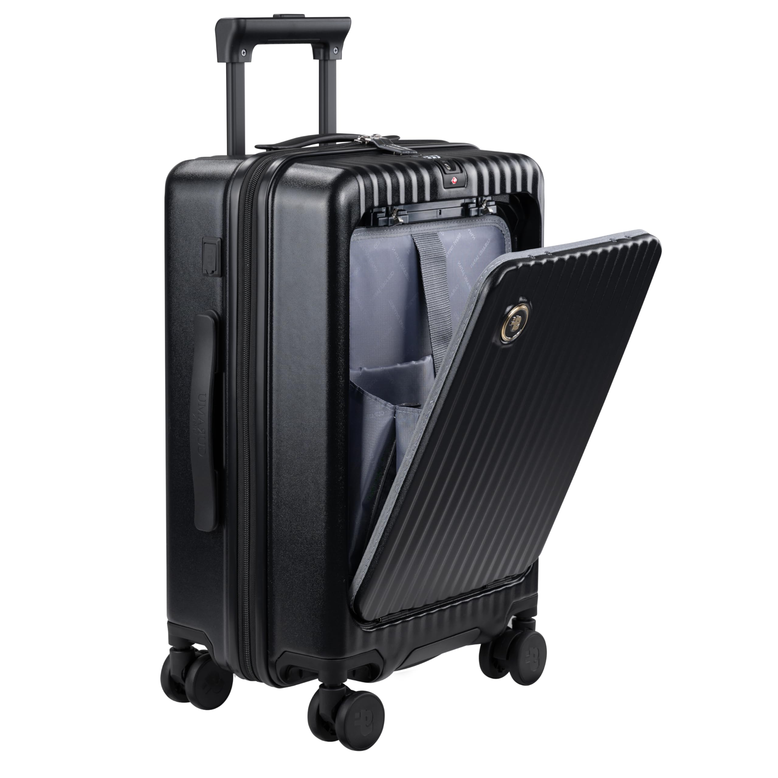 

Carry Carry Front M USB Включає Чашку Прихований Гачок Зарядка Подвійний 360 Градусів Відрядження S Розмір [GURAMU] Валіза, Кейс, Сумка, Відкритий, Ручна Поклажа, S, чорний