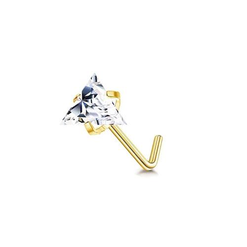Bobisty 20G Surgical Steel Nose Studs L Shaped Opal CZ Heart Butterfly Elegant Piercing Jewelry for Women