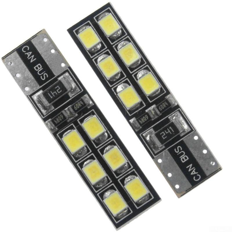Car LED Lights 6000K White Eyebrow DC12V T10-12SMD-2835 Bulbs Portable
