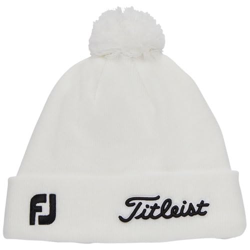 Titleist Tour Pom Pom Beanie, Men's, White