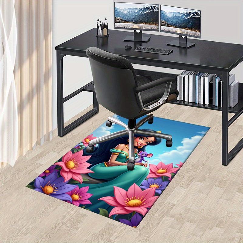 

3D Printed Princess,Jasmine,Garden Anti-Slip Rug - Machine Washable Office Rug for Living Room, Bedroom, Office - Multiple Sizes 60cm by 90cm