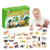 Christmas Advent Calendar Contains 24 Gifts Cute PVC Animal Figures Xmas Party Gifts for Kids Christmas Countdown Calendar