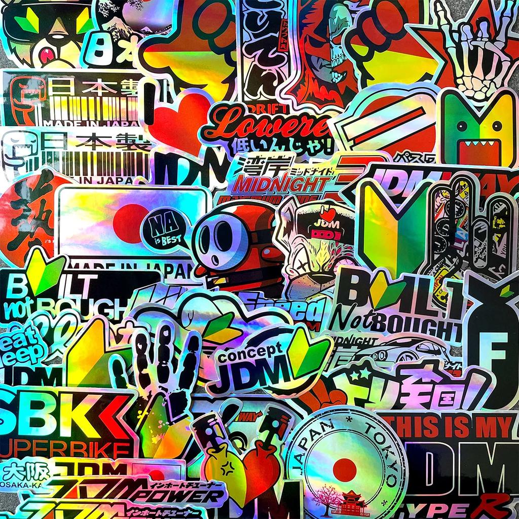 40PCS/Lot Random JDM Motorcycle Decal Moto Body Helmet Car Vinyl Stickers Accessories For YAMAHA MT07 09 R1 R3 R6 Nmax Xmax Tmax