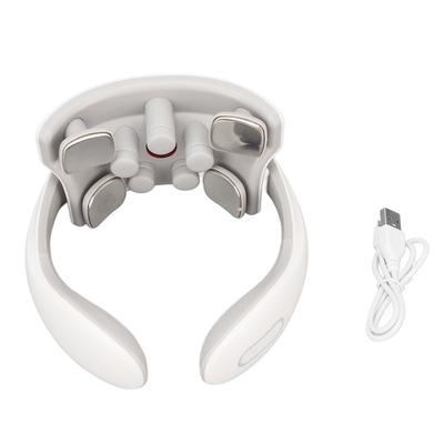Elektryczny Masażer Szyi z Impulsami USB 4 Tryby Wibracji 15 Poziomów Intensywności Impulsów Masażer Szyi z Gorącym Kompresem