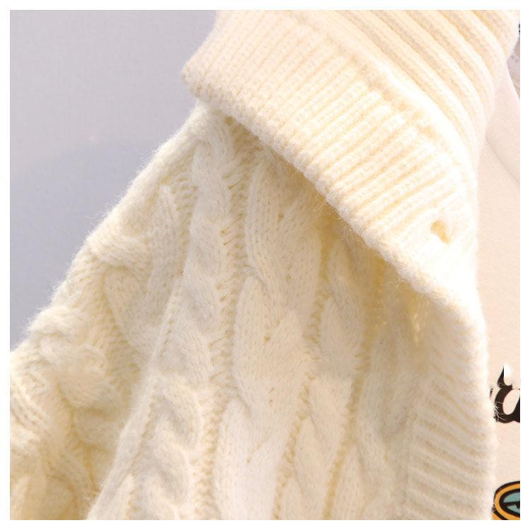 Malý čerstvý Fried Dough Twists svetrový kabát ženy podzim a zima 2023 korejská verze volné pletení svetr svetr dámské