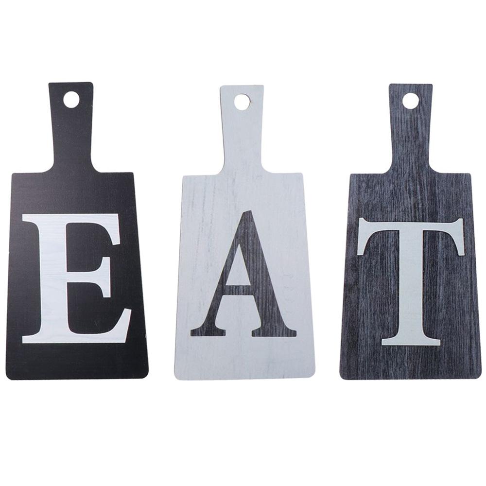 5 Pcs 11.8 Inches Wall Art Signs Wood Wooden Room Decoration Board New Farmhouse Wooden Signs  Wall