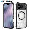 KEYSION Transparent Magnetic Case for Honor 600 Pro 5G Soft Silicone+PC Heavy Duty Shockproof Phone Back Cover for Honor 600 Pro