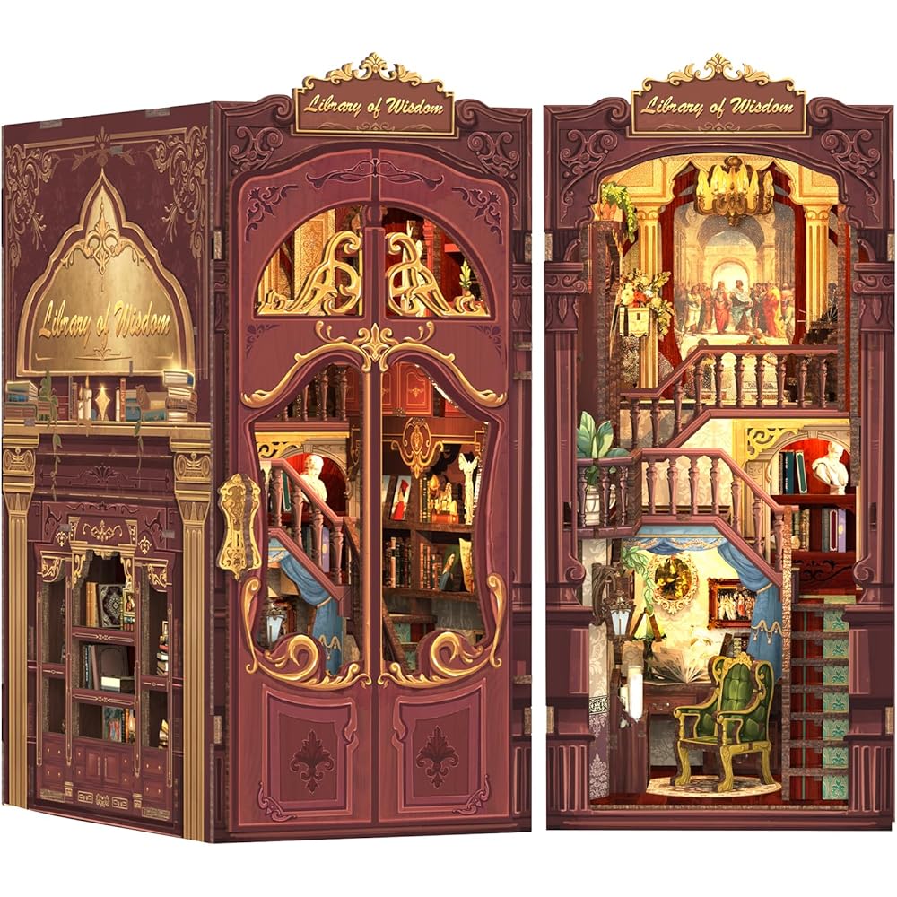 

CuteBee DIY Book Nook Kit Miniature Dollhouse with LED Light for Beginners Teens Adults