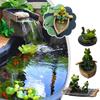 Realistic Floating Frogs Statue Weather Resistant Resins Miniature Frogs Boating Ornament For Garden Pond Decoration