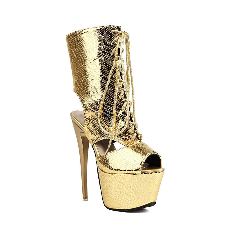 Women's High-heeled Sandals Spring and Summer Sexy European and American Style Waterproof Table Stiletto Large Size Roman Sandals