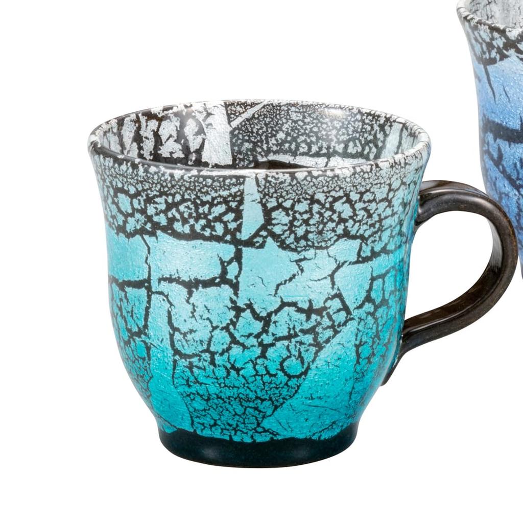 Kutani ware Iwataya pair mug Ginsai Hakuhogama "Kutani ware" K8-983