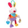 Cute Puppy & Rabbit Pacifier Doll - Colorful Plush Teether Toy with Crinkle Paper for Babies