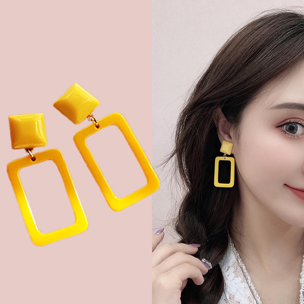 New Fashion Geometric Women Polka Dot Round Acrylic Drop Earrings Ear Stud Dangle Earrings