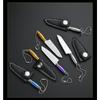Mini Stainless Steel Sharp Blade Fixed Blade Knife Portable Pocket Keychain Unpacking Knife Camping Survival With Leather Case