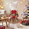 Pet Circle 2026 Winter Dog Clothing Christmas Gold Reindeer Antler Skirt Dress Small Medium Large Dogs