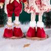 Red-Gold Retro Standing Christmas Jester Doll