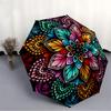 1pc Colorful Mandala Pattern Folding Umbrella, Durable, Suitable for Outdoor Activities or Rain, Suitable for Commuting Yy251027094