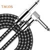 Talos 6.35 Electric Guitar Cable Straight To Right Angle Noiseless Audio Cable for Bass Guitar
