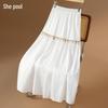 Ethnic Style High-Waist A-Line Mid-Length Skirt