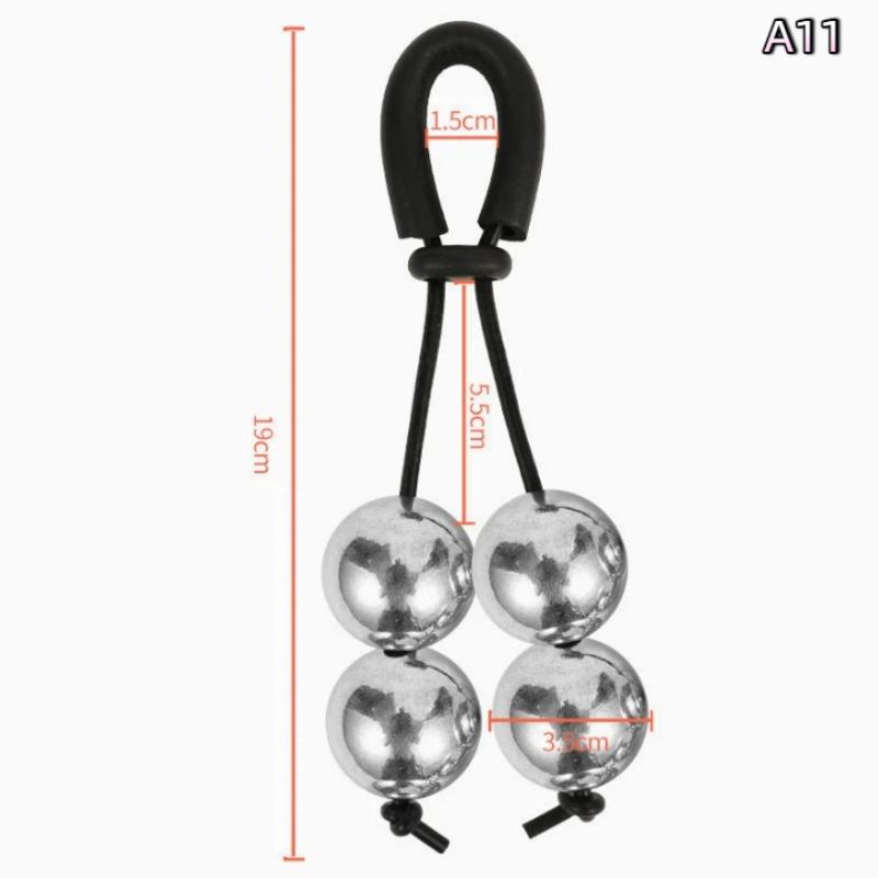 Male Weight-Bearing Penis Ring with Steel Ball Cock Ring Heavy Stretcher Penile Training Device Erection Extender Male Enhanceme