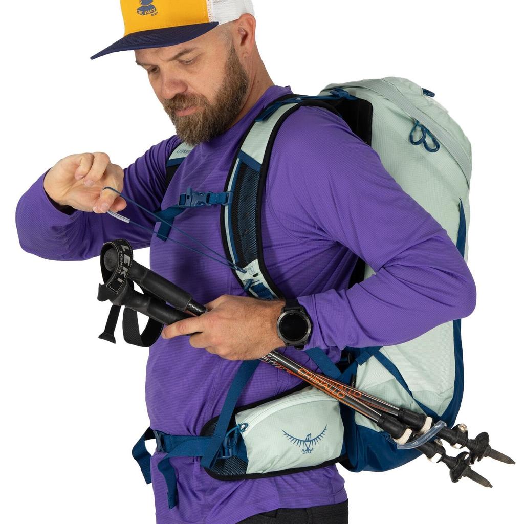 Osprey Talon 26L Lightweight Hiking Backpack with One 33 Men's Hipbelt, Black/Coal Grey., Size, Liters.