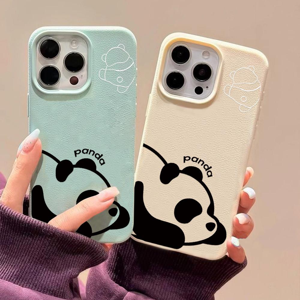 Husă pentru telefon cu senzație de piele pentru iPhone 11 13 16 Pro Max iPhone XR XS Max 14 15 Pro Max 12 13 Pro Max 16 Plus 13 Pro 14 Pro desene animate pictate Macaron Culori