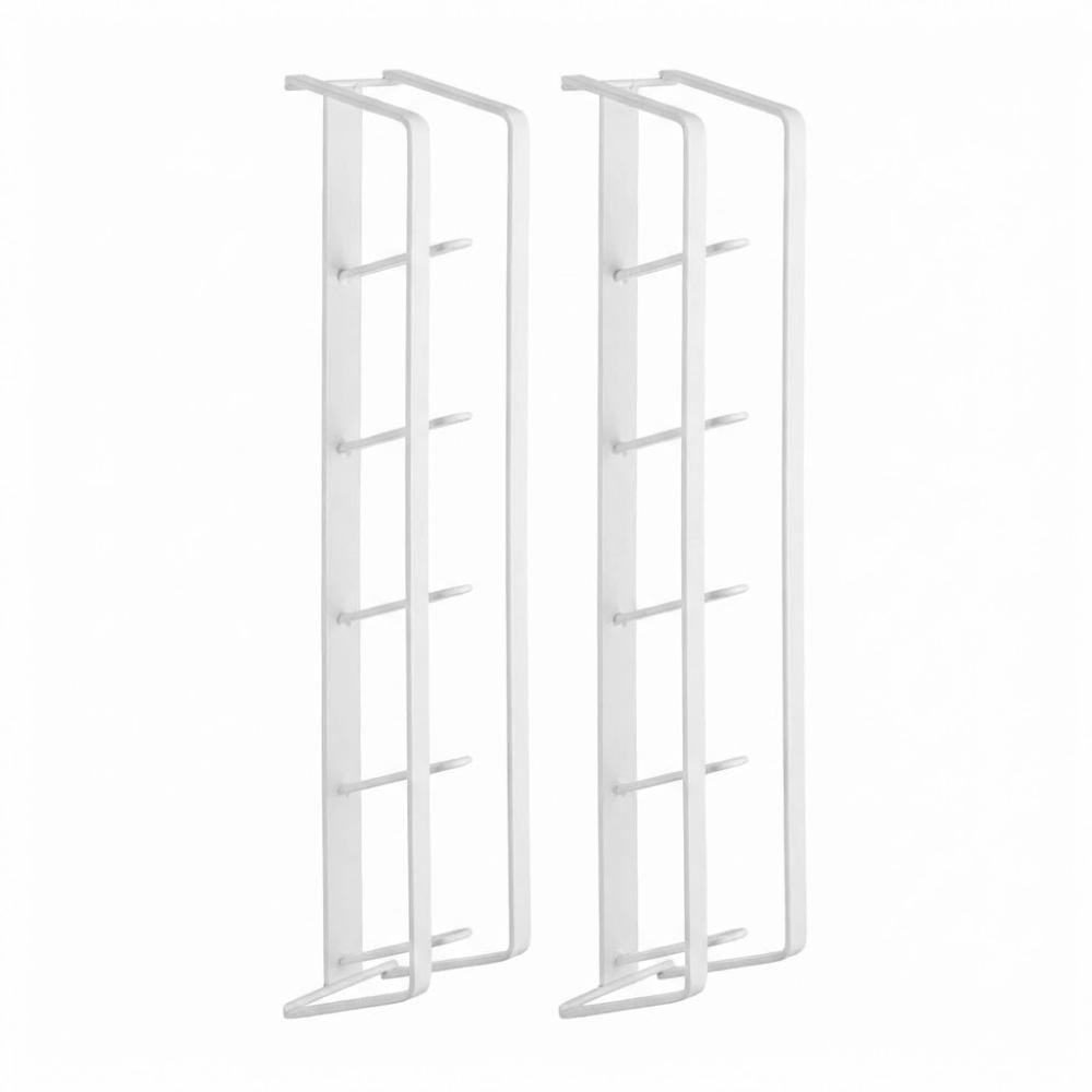 Punch-free Design Cabinet Capsule Rack Slide Rail Wall-mounted Rack  Home Coffee Station 2pcs Style 2 White