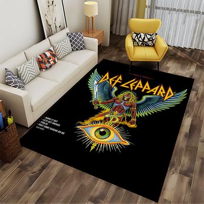 Def Leppard Rock Art Carpet Suitable As a Non-slip Mat for the Living Room or Bedroom Sofa