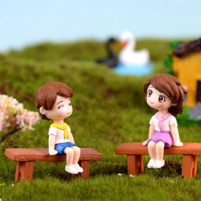 Ławka Miniaturowy model dekoracyjny Ozdoba Park Krajobraz Figurka DIY
