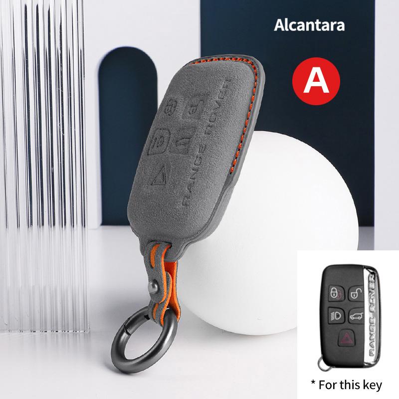 Suede F For Land Rover Range Rover Sport Evoque Discovery 4 For Jaguar Freelander XFL XE XJ Smart Remote car key shell 5 Button