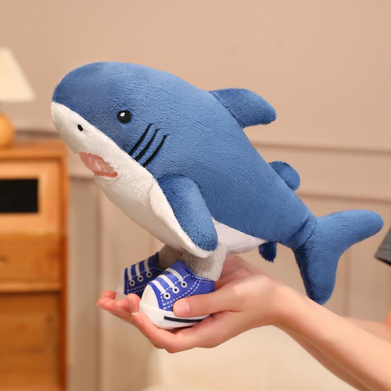 20/30cm Tung Tung Tung Sahur Plush Tralalelo Tralala Plush Toy Cute Shoe-wearing Shark Italian Brainrot Al Toys Shark Kids Gifts