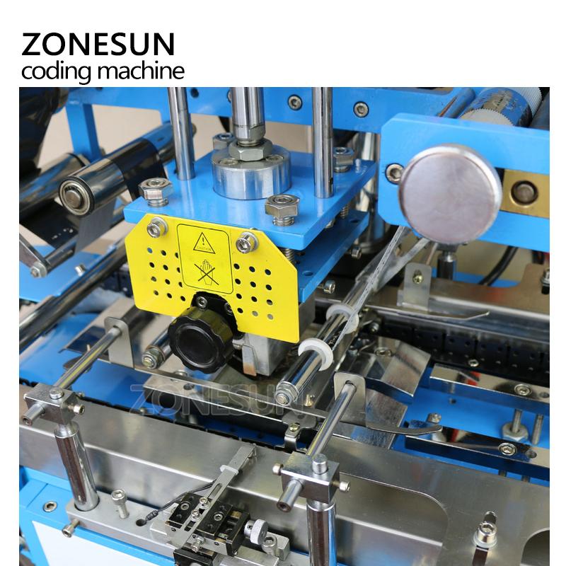 ZONESUN Pneumatic Automatic Leather LOGO Paper Hot Foil Stamping Creasing Embossing Machine Heat Press Machine Punch Press