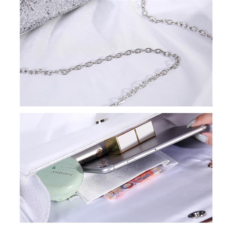 Sequin Women Evening Clutch Bag, Sparkly Mini Crossbody Shoulder Purse for Wedding Party Daily