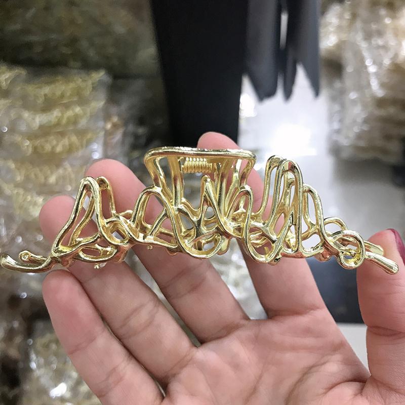 Kshmir Irregular Metal Hairpin for Women Back of the Head with Big Grab Clip Headdress for Women Trend Jewelry Gift 2023