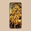 Golden Horse Year Mobile Phone Case for Huawei P60 P50 P40 P30 P20 P10 P9 P8 Pro Lite Plus Colorful Printing Cover Pretty Luxury