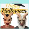 Terrifying Latex Lucifer Mask With Horns For Halloween Festivals And Costume Parties