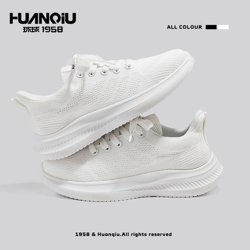 Global mesh breathable fly-woven shoes summer 22 new thick-soled student casual walking shoes 35