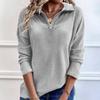 European & American Women's Autumn/Winter Zipper Pullover Knit Sweater Jacket