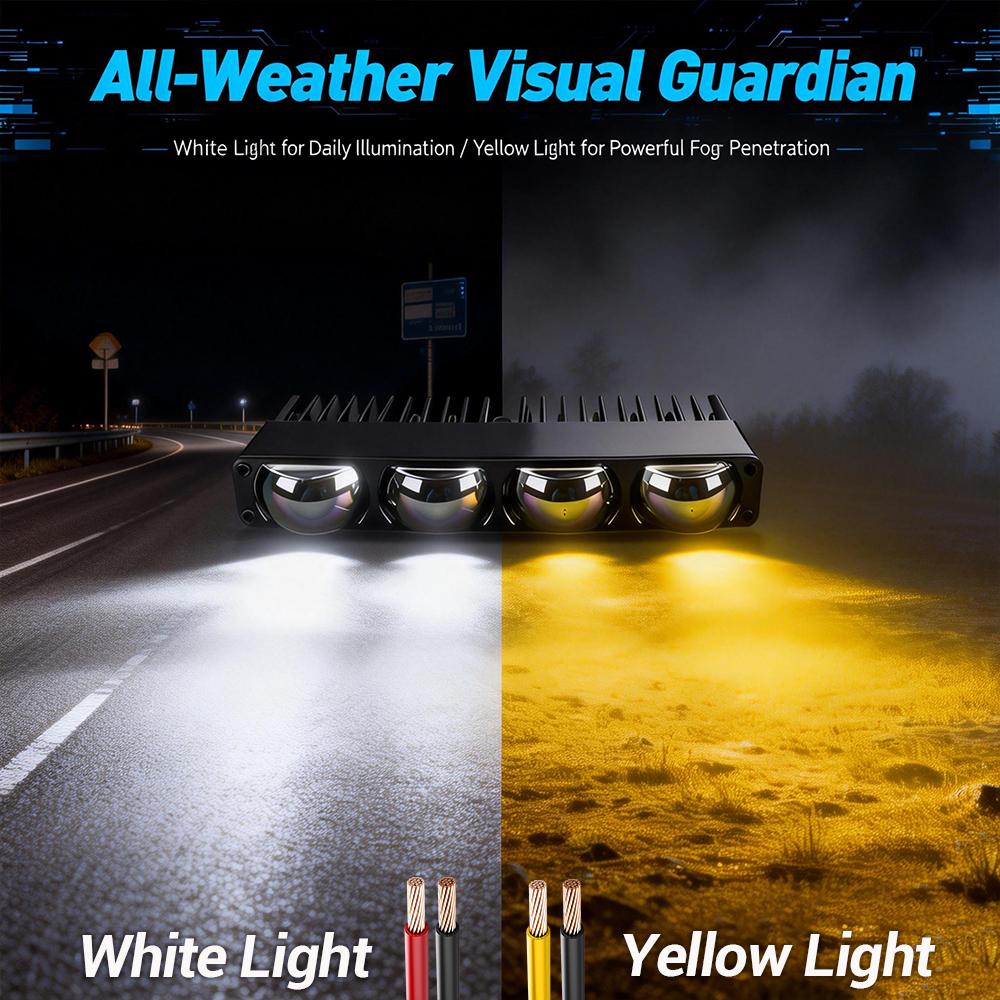 5D Lens High Low Beam LED Spotlights Grill Car Led Light Bar 12V-80V Auxiliary Fog Lights for Vehicles 4X4 Offroad Motorcycle