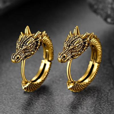 Trendige Herren Drachen Creolen Hip Hop Stil Punk Party Accessoires Unisex Alltagstauglicher Persönlichkeitsschmuck Dropshipping