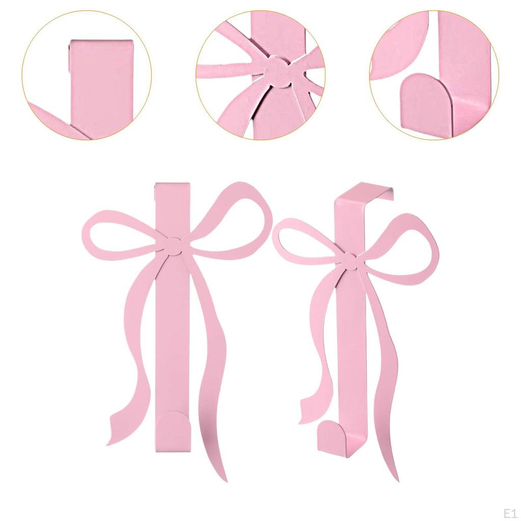 2Pcs Bow over The Door Hook Hanging Multipurpose Metal Hangers Hanger Coat for