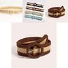 Boho Inspired Womens Stretchable Fabric Belt With Alloy Buckle For Casual Wear