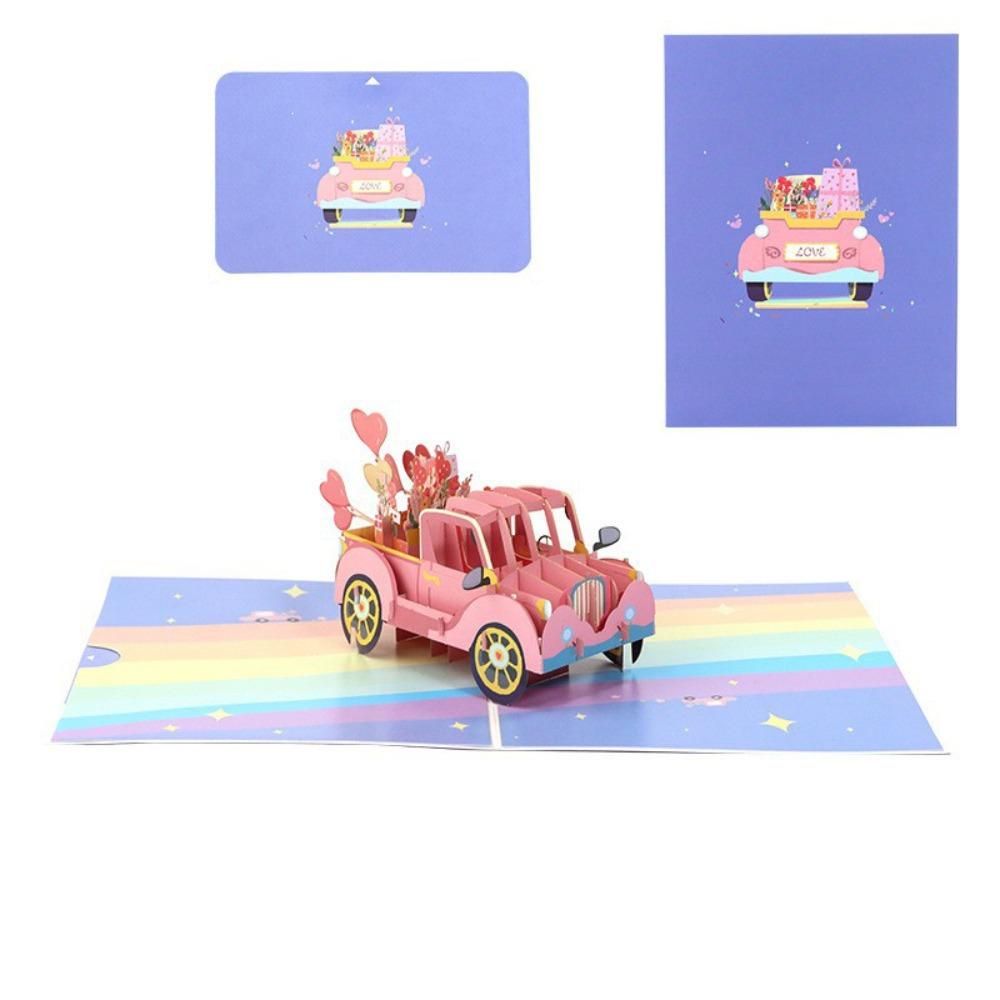 3D Design 3D Pop Up Card Paper Greeting Card Creative Love Postcard Birthday