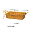 Portable Handwoven Bread Storage Basket Double Handle 6 Styles Fruit Tray Sundries Organizer Breathable Outdoor Picnic Basket