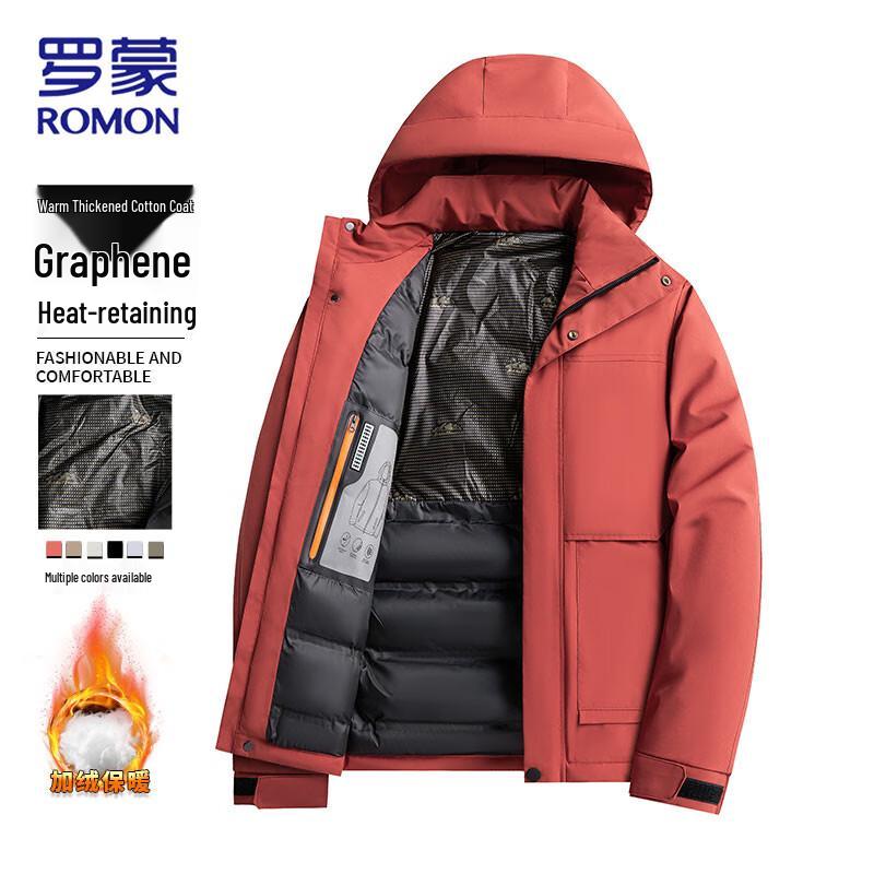 ROMON Men's Hooded Warm Padded Jacket