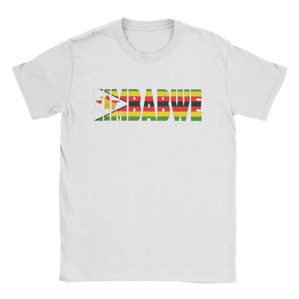Coat of Arms of Zimbabwe Unisex Women T Shirts Unique Tee Shirt Short Sleeve Crewneck TShirt Pure Cotton Gift Idea Clothes
