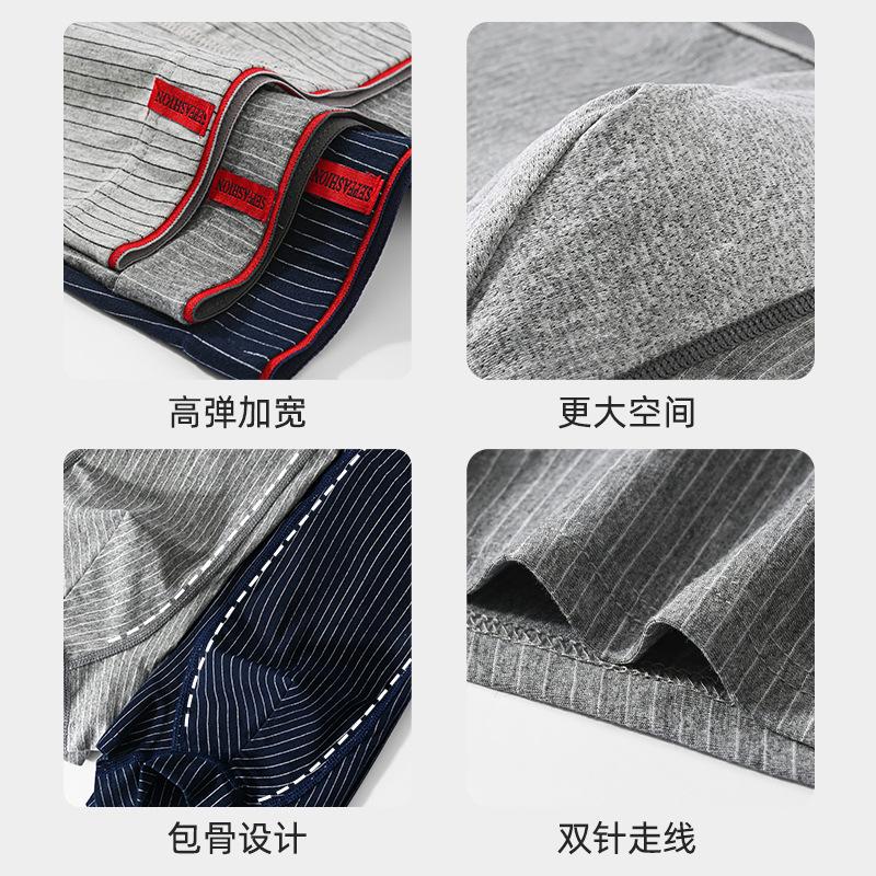 5 kusů Pánské bavlněné boxerky Antibakteriální spodní prádlo Pánské kalhotky XL XXL 3XL 4XL 5XL