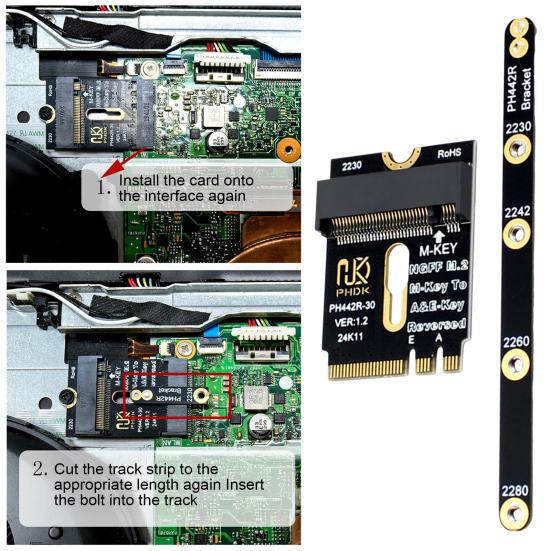 Yousheng M.2 A&E to NVME SSD Expansion Card Supports 2230/2242/2260/2280 Computer Motherboard M2 Key A-E to NVME SSD PCIe 4.0 Extension Adapter PCB