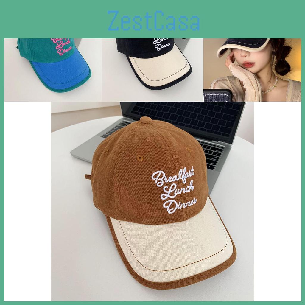 Stylish Colorful Embroidered Korean Baseball Cap For Women With Wide Brim And Adjustable Size